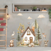 TreeBear - Waterverf Boom & Beer Muursticker